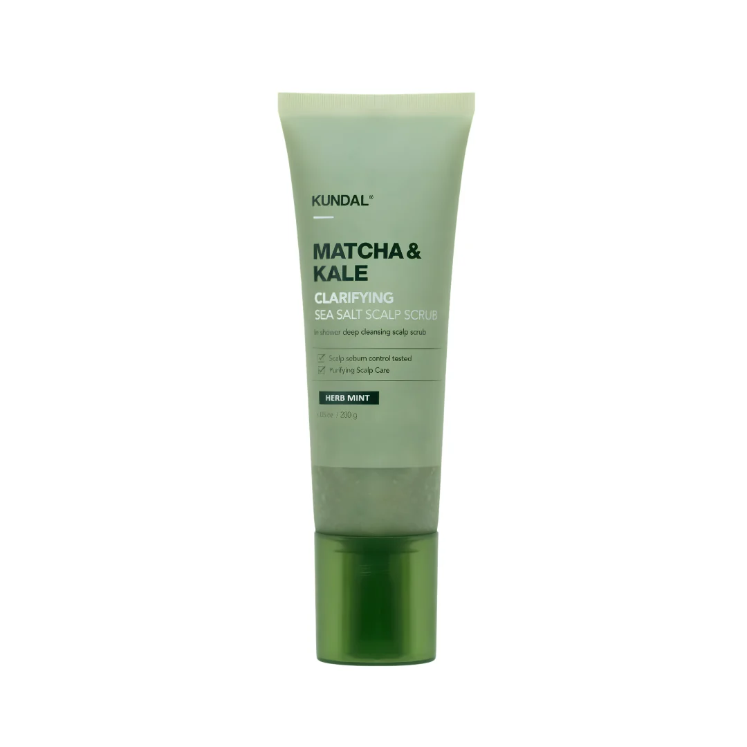 MATCHA & KALE CLARIFYING SEA SALT SCALP SCRUB 200G - HERB MINT