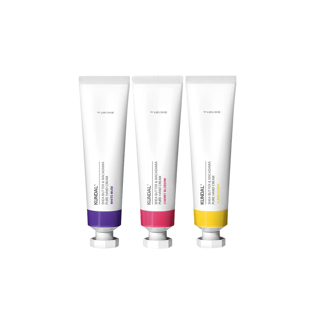 KUNDAL SIGNATURE PERFUMED HAND CREAM TRIO 50ML*3 - WHITE MUSK, CHERRY BLOSSOM, YLANG YLANG