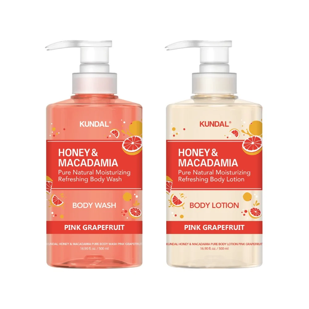 PINK GRAPEFRUIT EDITION - HONEY & MACADAMIA BODY WASH 500ML + LOTION 500ML