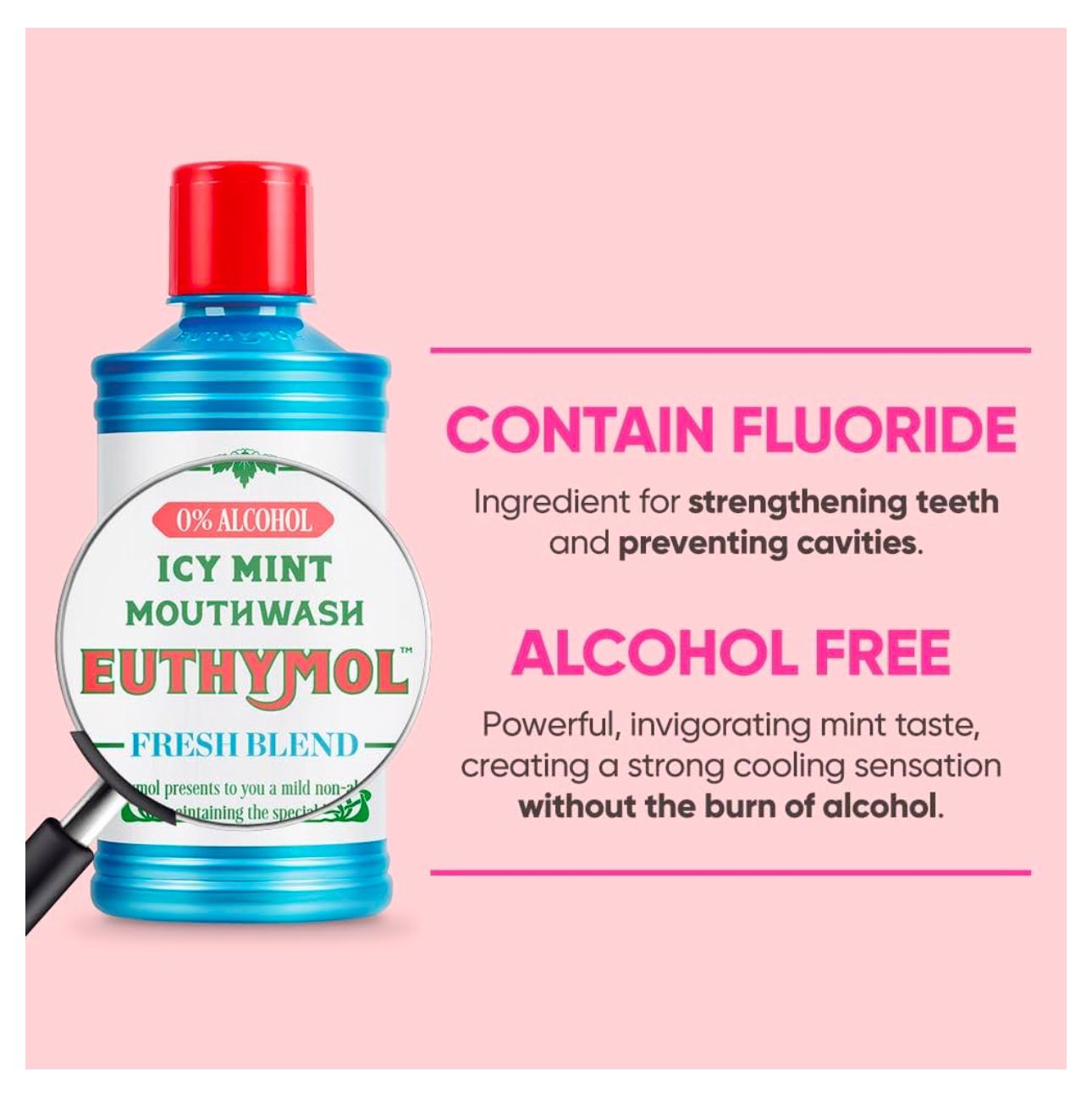 Euthymol Mouthwash ICY Mint 500ml - MILD MINT