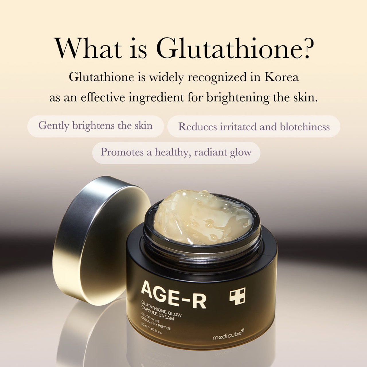 medicube AGE-R Glutathione Glow Capsule Facial Cream