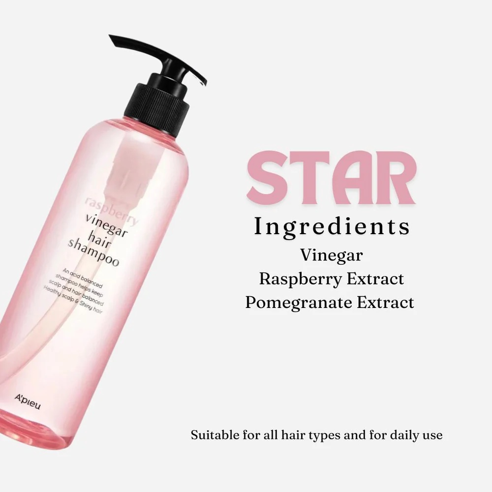 Apieu RASPBERRY VINEGAR HAIR SHAMPOO 500 ML