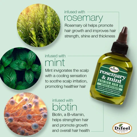 Difeel Rosemary &amp; Mint Premium Hair Oil With Biotin
