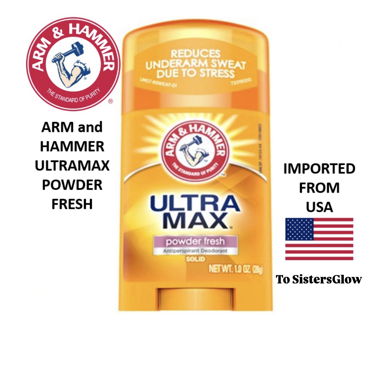 ARM &amp; HAMMER ULTRA MAX ANTIPERSPIRANT DEODORANT- POWDER FRESH