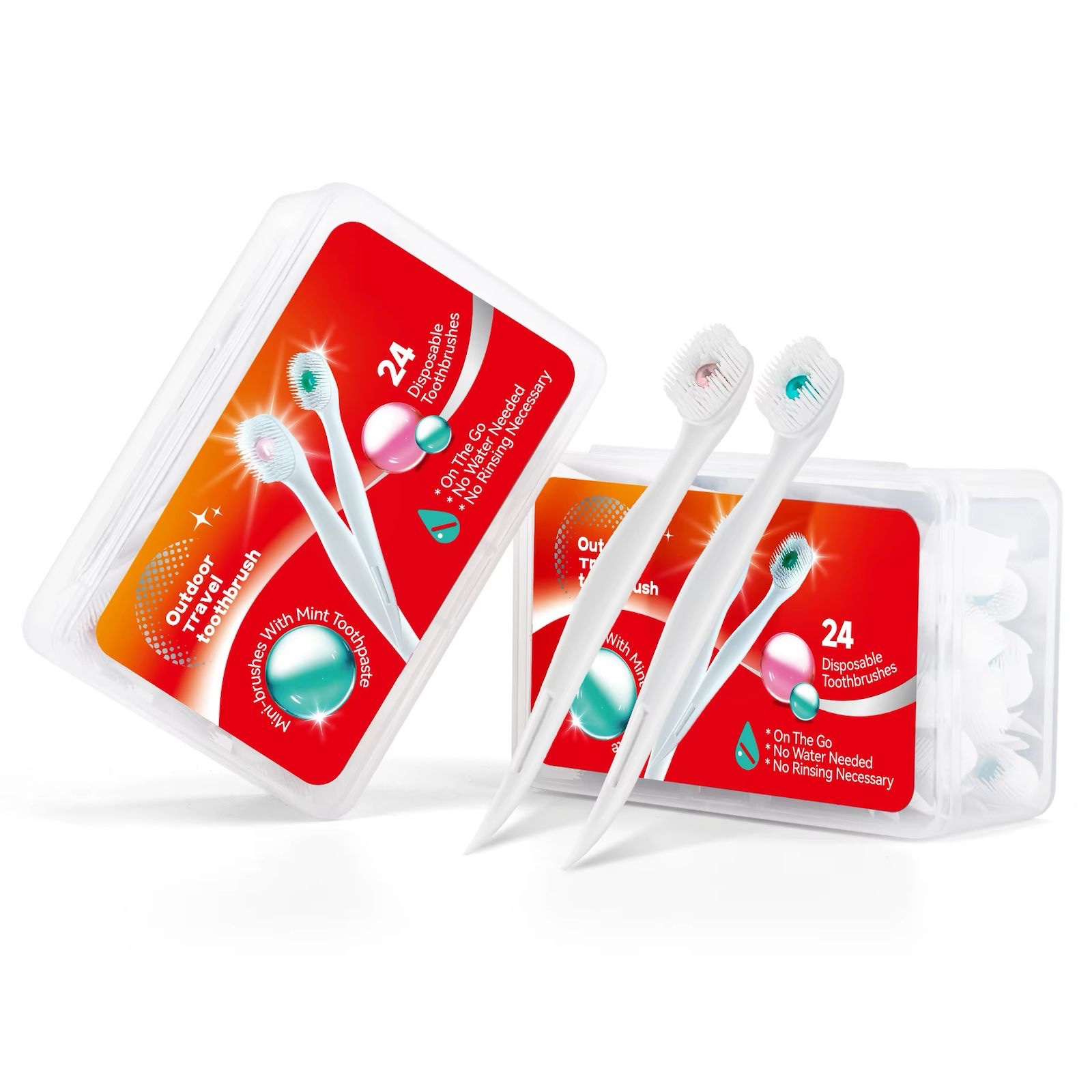 BrushieGo Toothbrush-paste Travel Pack 20 Pcs