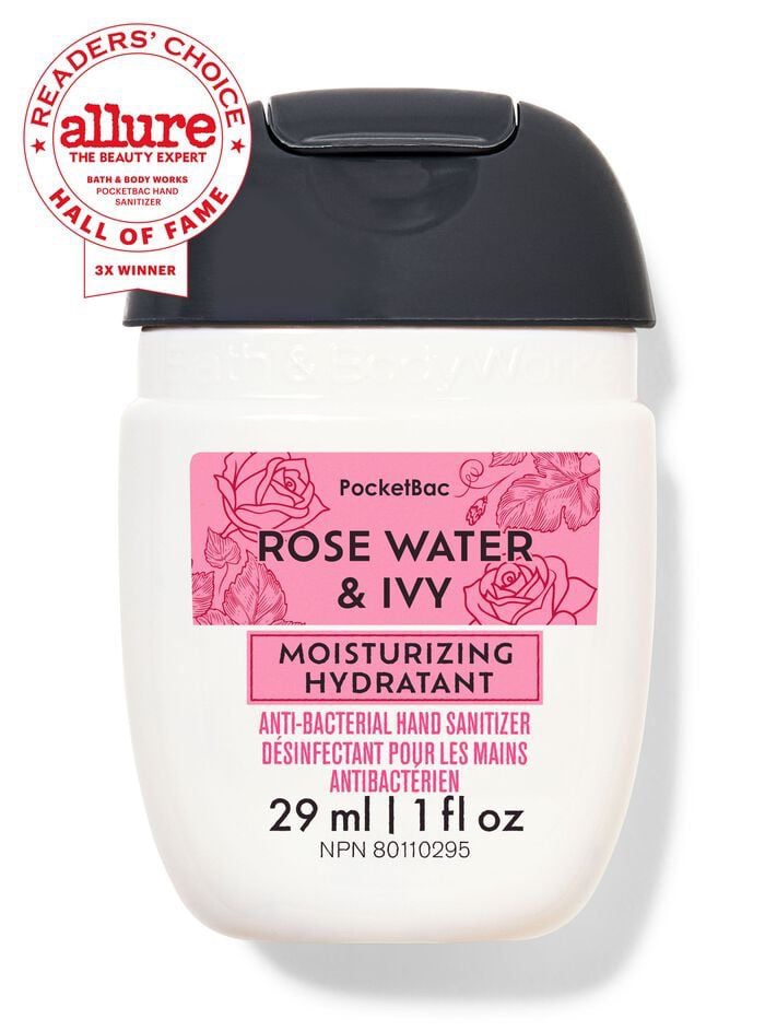 BATH &amp; BODY WORKS MOISTURIZING HAND SANITIZER- ROSE WATER &amp; IVY