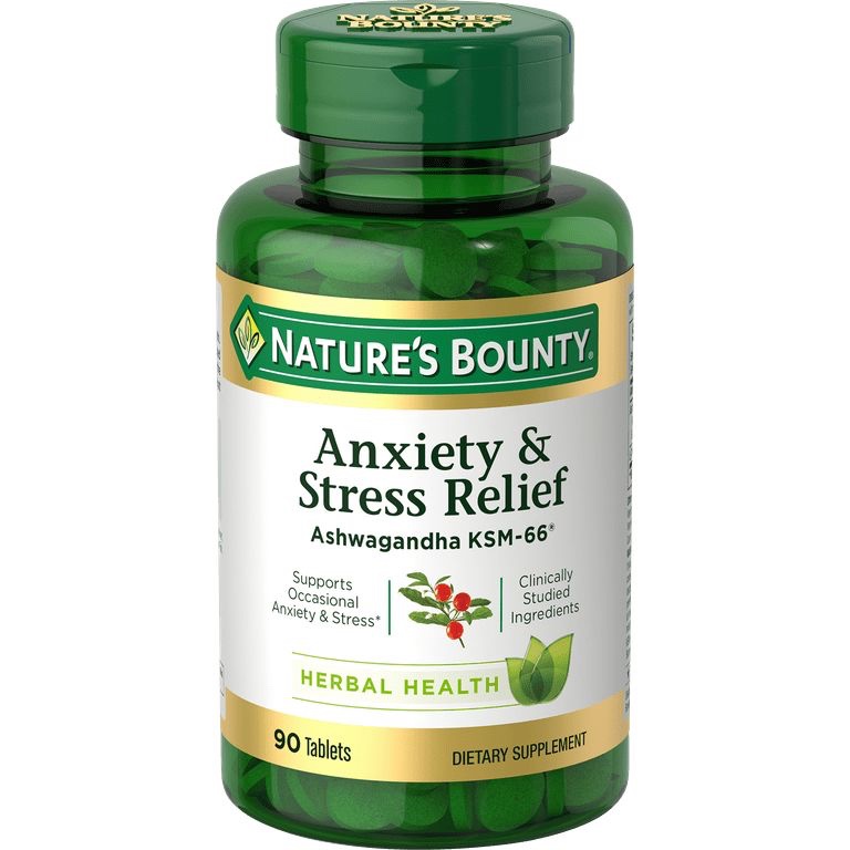 ASHWAGANDHA ANXIETY &amp; STRESS RELIEF- NATURE’S BOUNTY 50 tablets