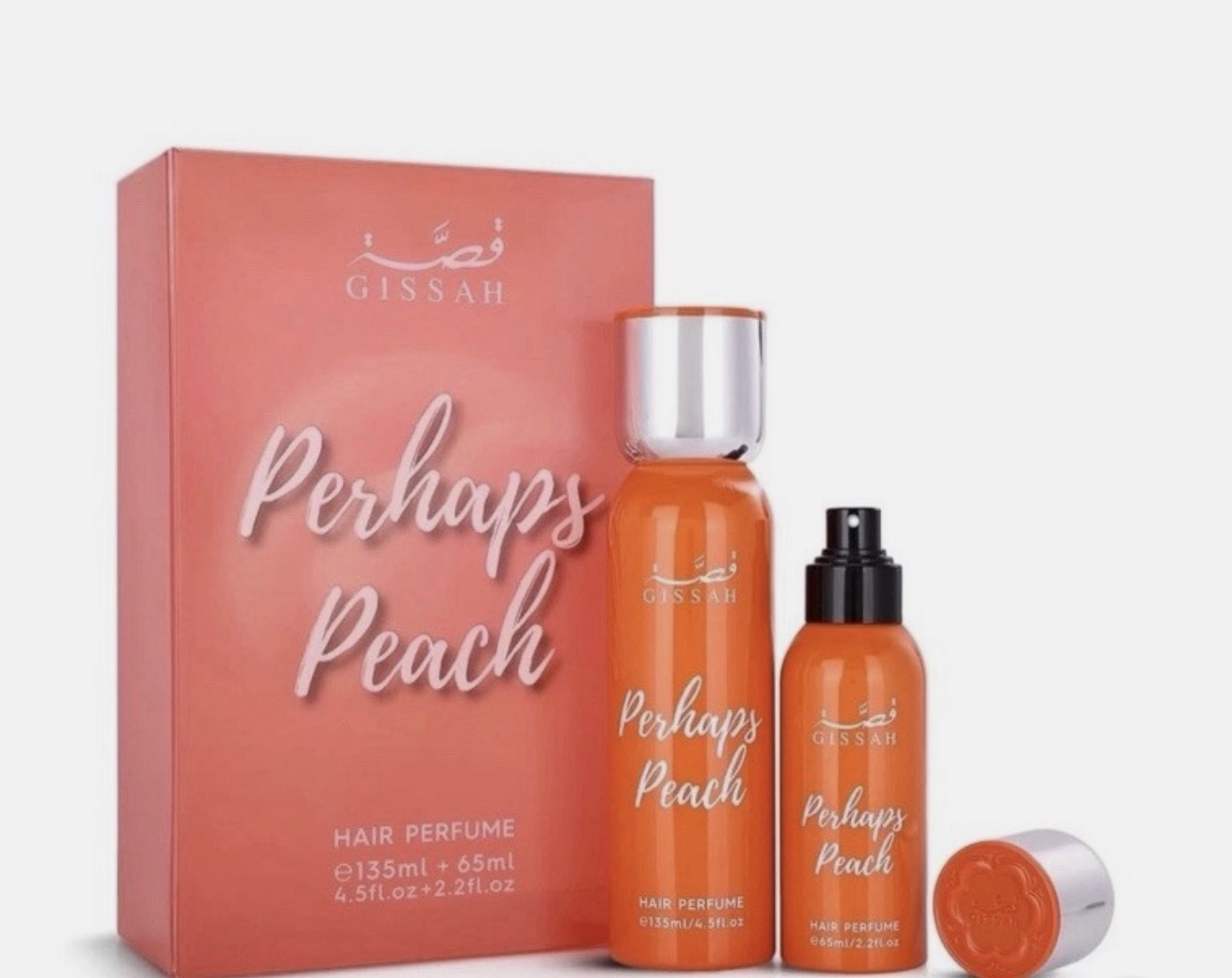 Perhaps Peach Set (135ml+65ml) Hair Mist by Gissah