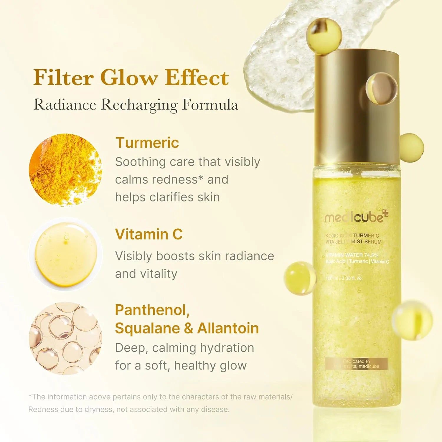 Medicube Kojic Acid Turmeric Vita Jelly Mist Serum.