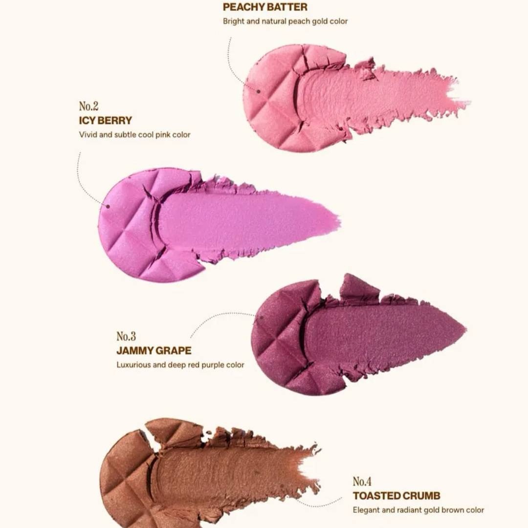 Unleashia Dough Dough Waffle Blush (3 shades) - No. 1 Peachy Batter